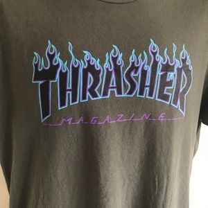 Vintage Thrasher Magazine Gray On Purple Logo